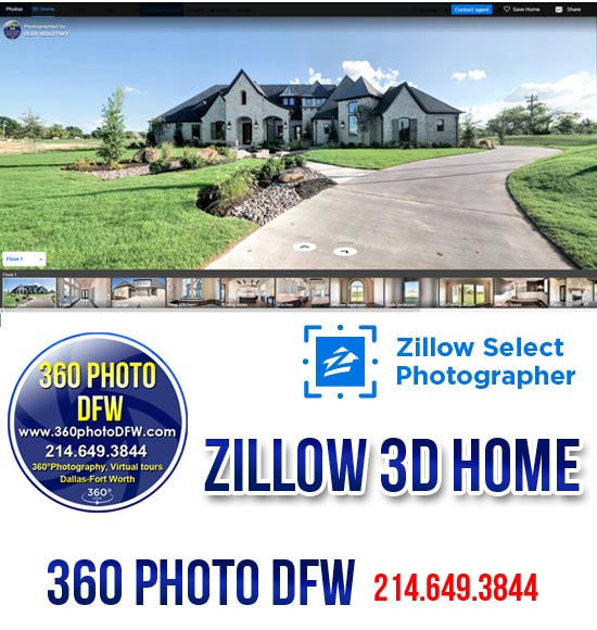 360 photo DFW offers Zillow 3D Home photography service in Dallas Fort Worth